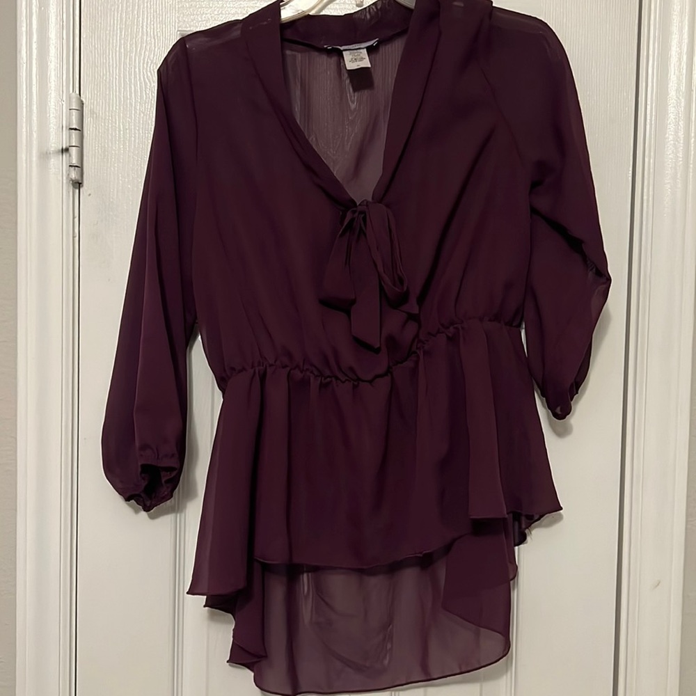 Sheer violet top